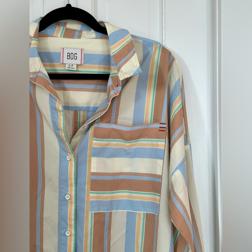 Uo Neutral Striped Button Down - image 5